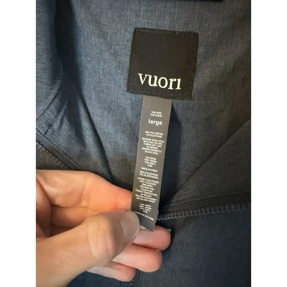 Vuori Track Jacket Navy blue Mens Sz L NWT $98